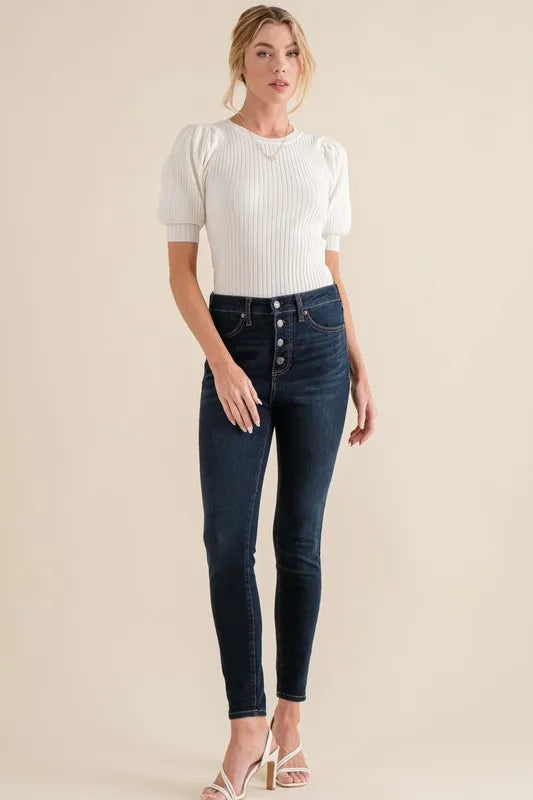 And The Why Puffed Half Sleeve Rib Basic Bodysuit 002a71ef0e8447669485d00eba7bd1f7-Max-Origin