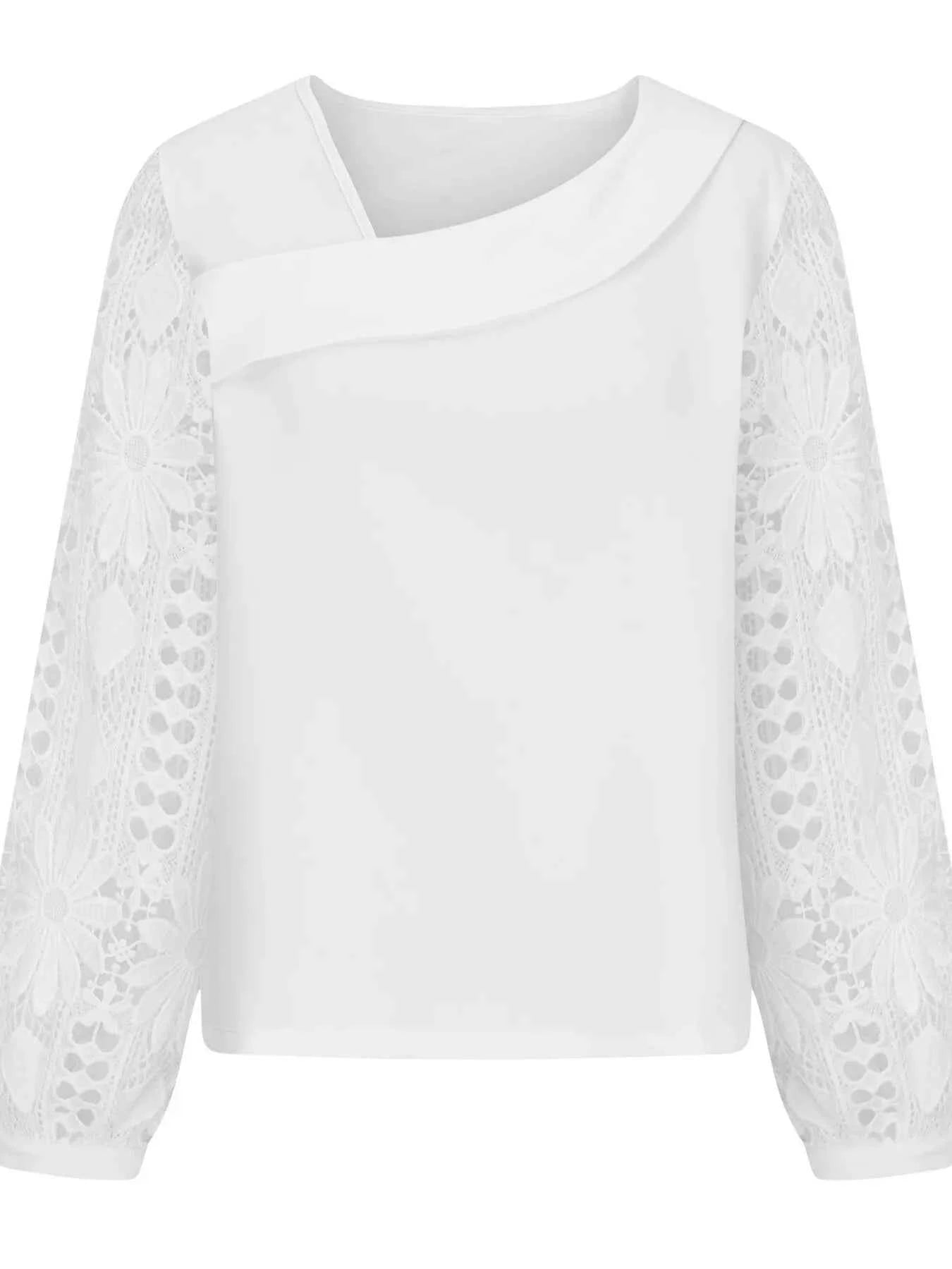 Asymmetrical Lace Long Sleeve Blouse 00a777fb00c149d5b731cd03543c9388-Max-Origin