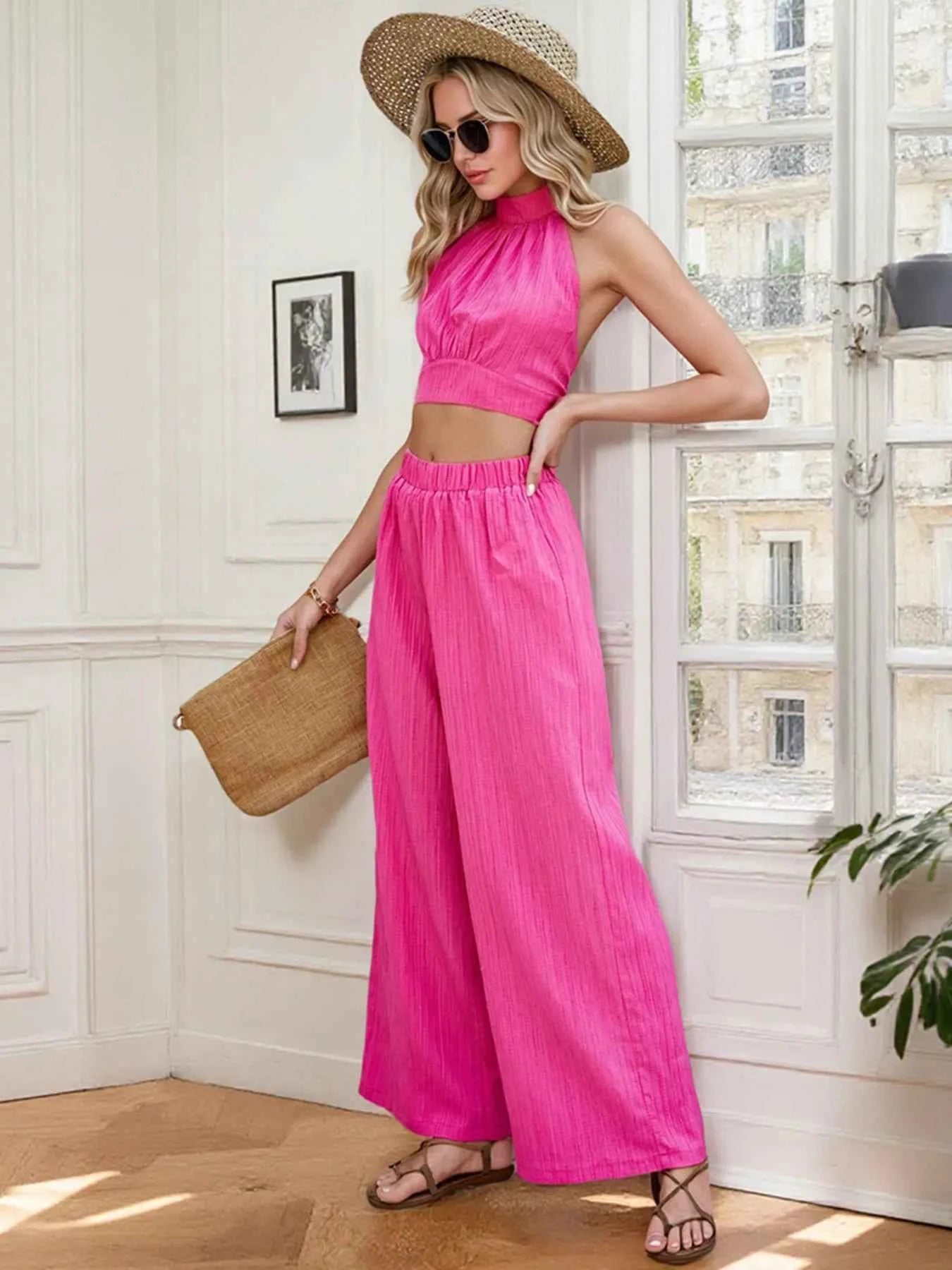 Halter Neck Cami and Pants Set 0187cbbf246f4265a6da8d5eb67d4571-Max-Origin