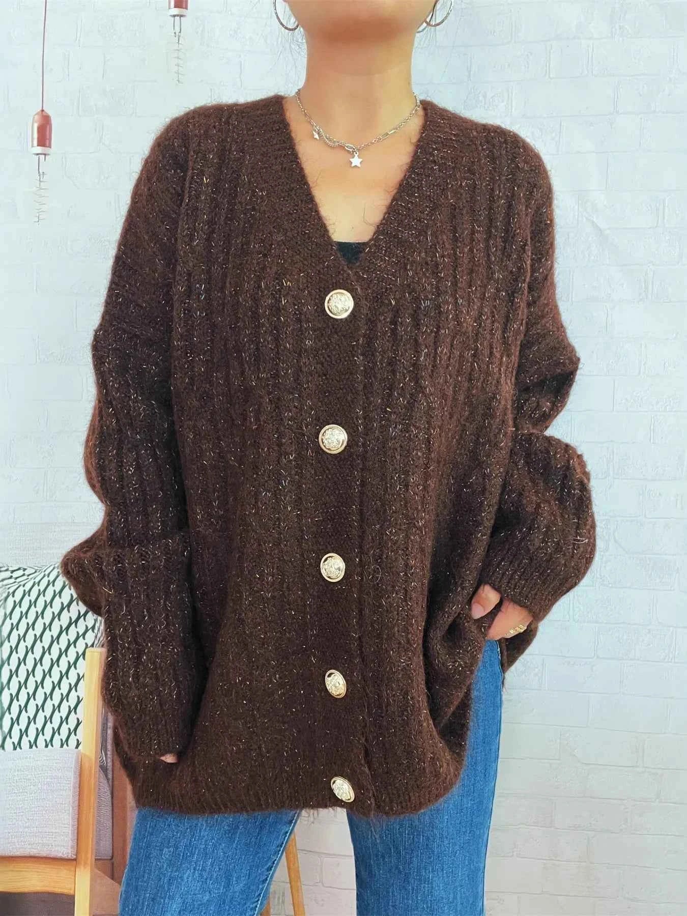 Cable Knit Button-Up Cardigan 03561882ebb34d03bbe1c952f0454c5b-Max-Origin