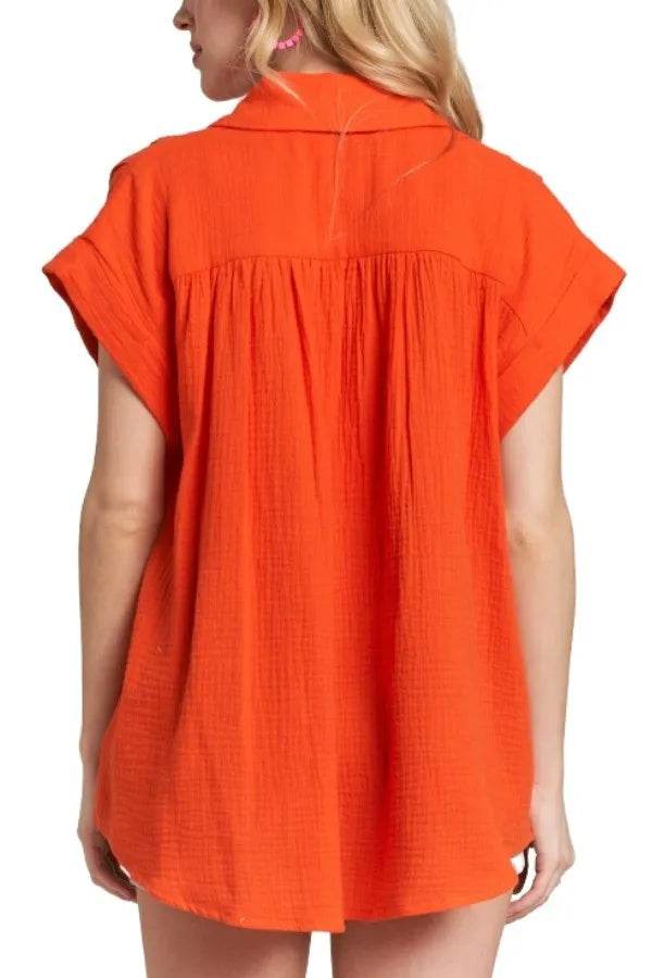ADORA Button Down Solid Shirt W Pockets 054665838258454db987a18576650cad-Max-Origin