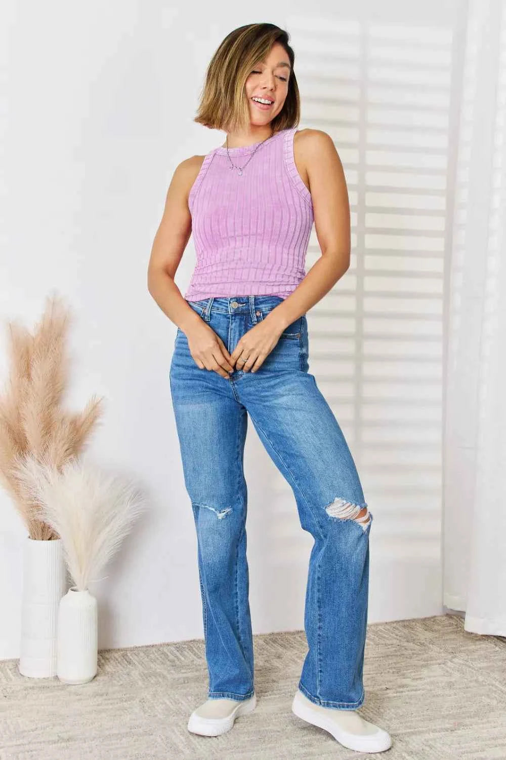 Zenana Ribbed Washed Round Neck Tank 054ada94-bd18-4cd7-9124-c0df27372884-Max