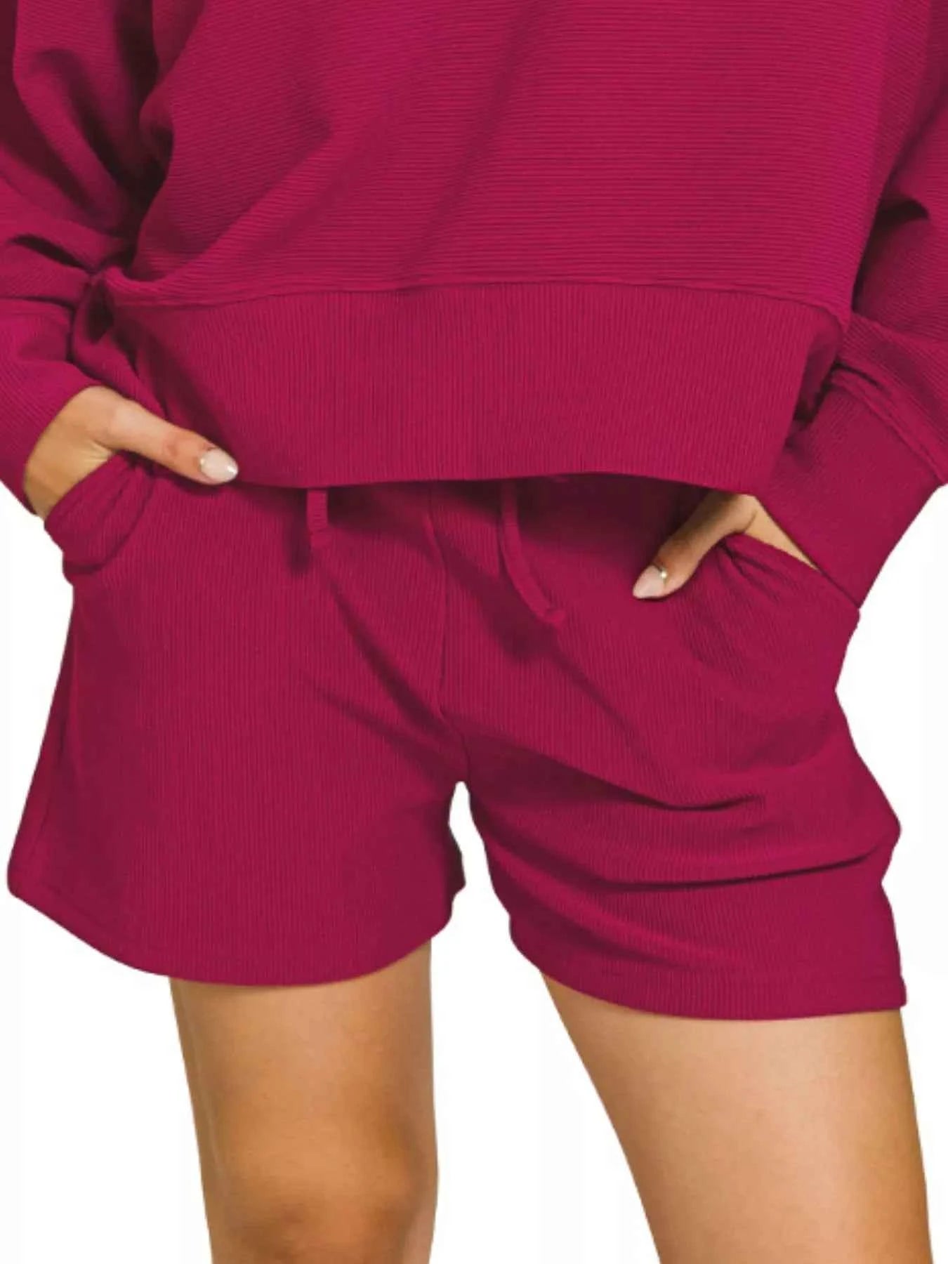 Zenana Ribbed Round Neck Pullover and Shorts Set 0565e18d-be20-4822-888f-3ae3dbee60dc-Max-Origin