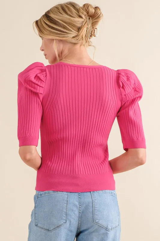 And The Why Puffed Half Sleeve Rib Basic Top 07087d2cff74467aa1da8bc7b3a06309-Max-Origin