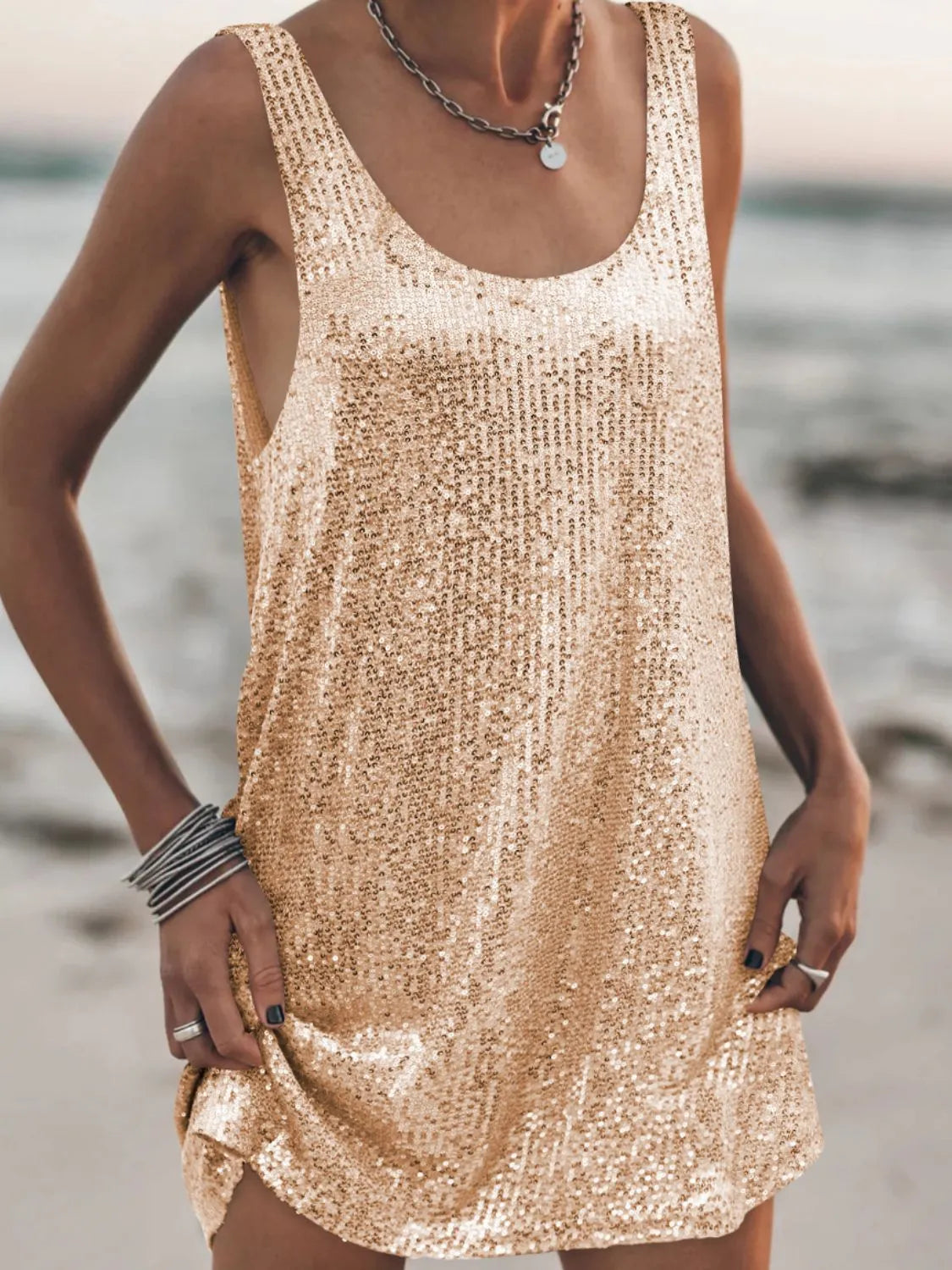Sequin Scoop Neck Mini Dress Gold 0777b648-94eb-4ed7-8cc6-c96ac787c0c2-Max-Origin