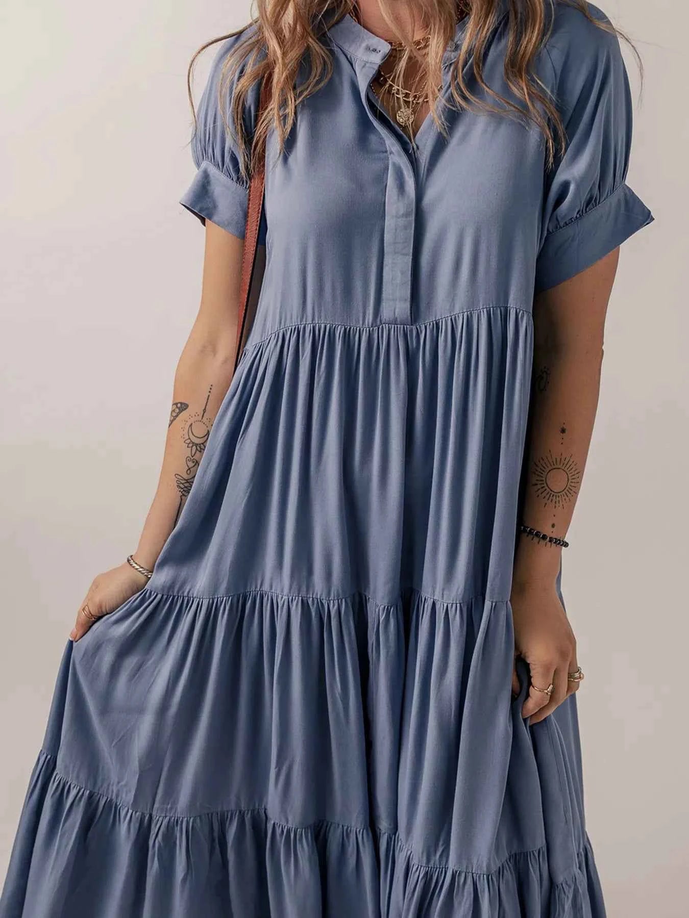 Short Sleeve Tiered Maxi Dress 07daa9b6370a4730a1660b16f7aa779d-Max-Origin