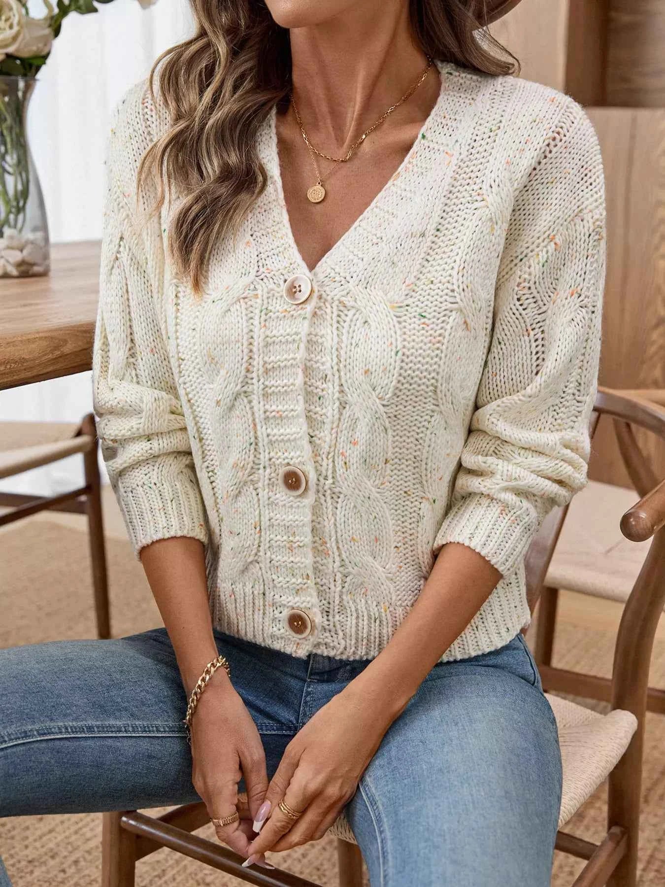 Cable Knit Button-Up Cardigan 0a73559bcd394b41ac6d6cf391c489d4-Max-Origin