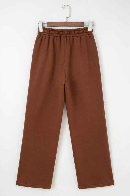 Leopard Drawstring Fleece Lined Elastic Waist Pant 0aea6a78-2941-45c5-b720-078accdf52b8