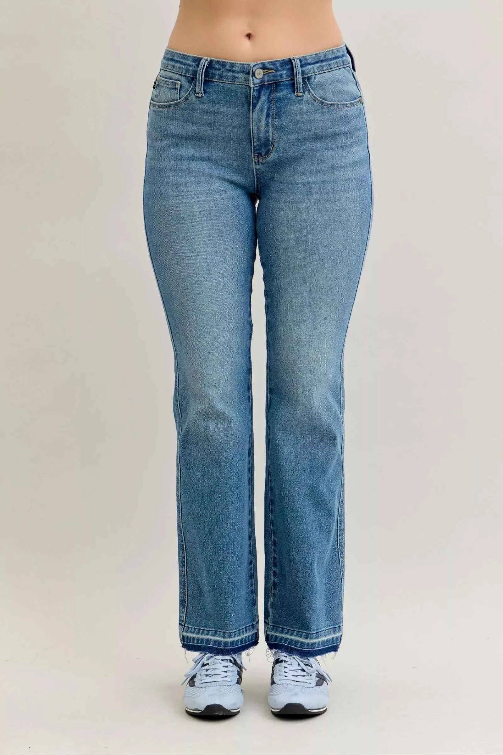 Judy Blue Full Size Mid Rise Slim Bootcut Tummy Control Release Hem Jeans Plus Size 0bf777be-d22e-42f2-b4f4-bdcc740f7095-Max-Origin