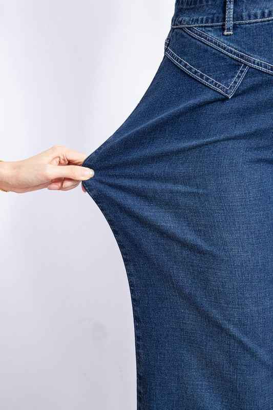 Denim Stitch High-Waist Cuff Jeans 0e8a84d4-12d5-4de1-8db7-ea3353cc1217
