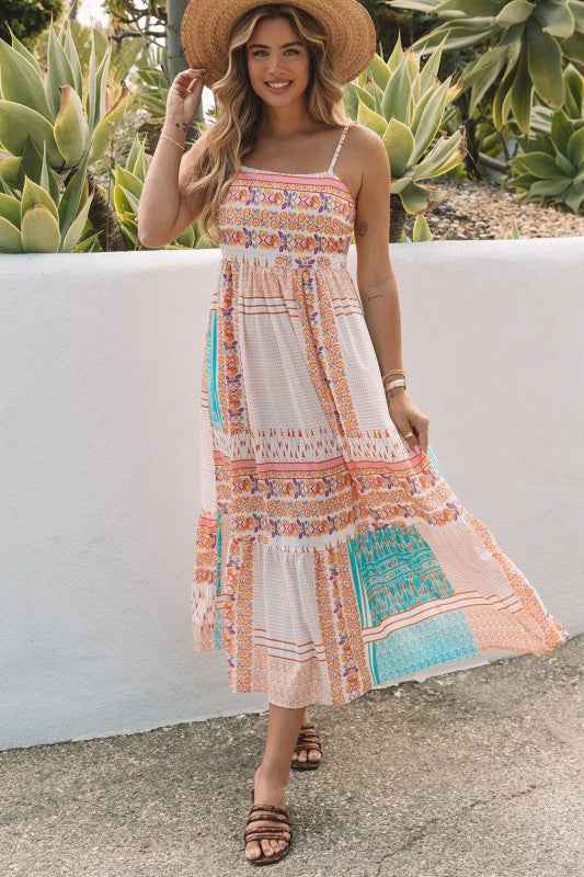 Mckinley Boho Patchwork Sundress Multicolor 0f8b2740-2172-461a-b2d2-f31f9fdd663c