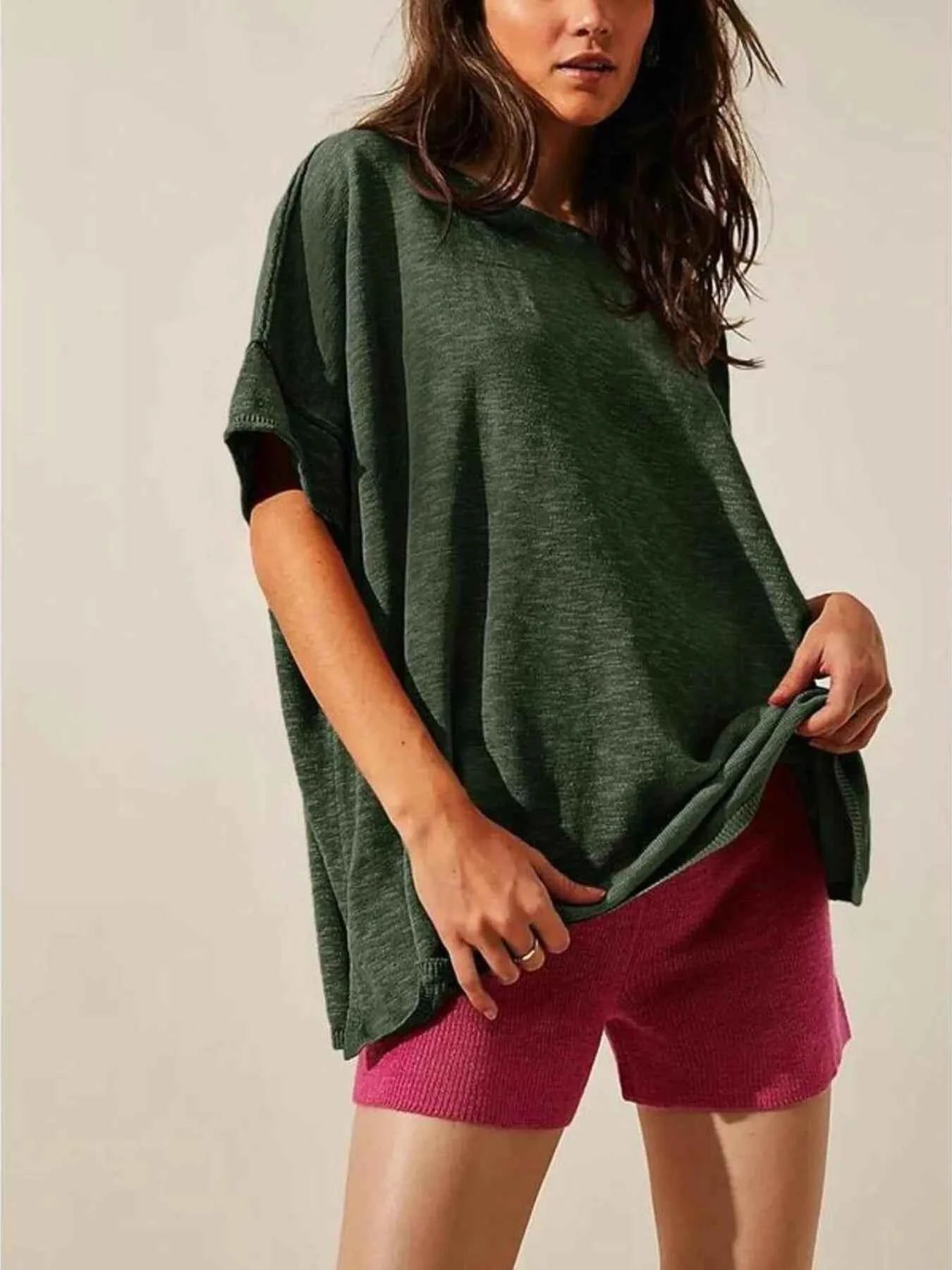Oversized Round Neck Drop-Shoulder T-Shirt 1096f45b279143dc9f1293caeae1019d-Max-Origin