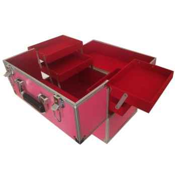 Makeup Train Case Cosmetic Makeup Case Box Pink One 13134938_5b234534-9c5f-426a-86fc-cd1f33e18a84