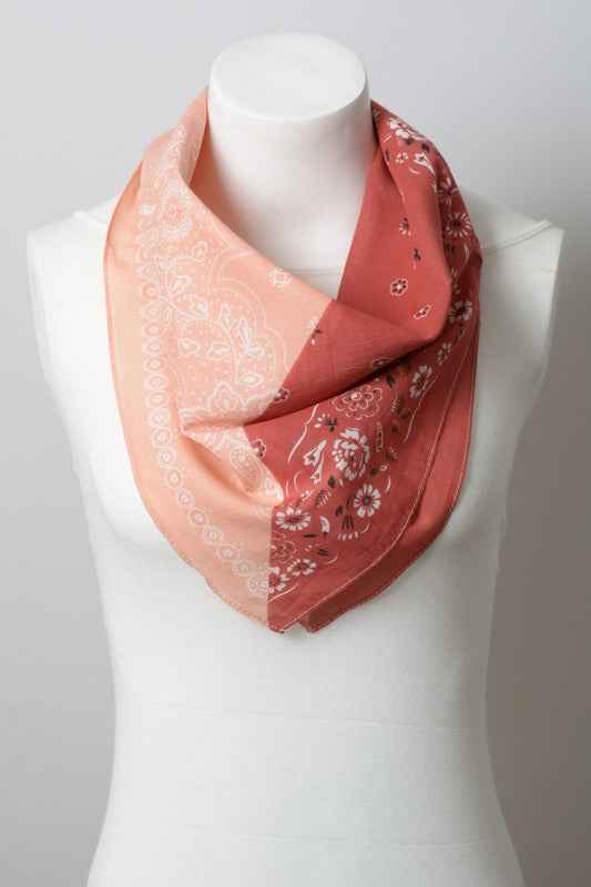 Two Tone Western Floral Bandana Rust Salmon Default 16200068_79efdad9-49c8-421c-b662-4ea6ed318c3e