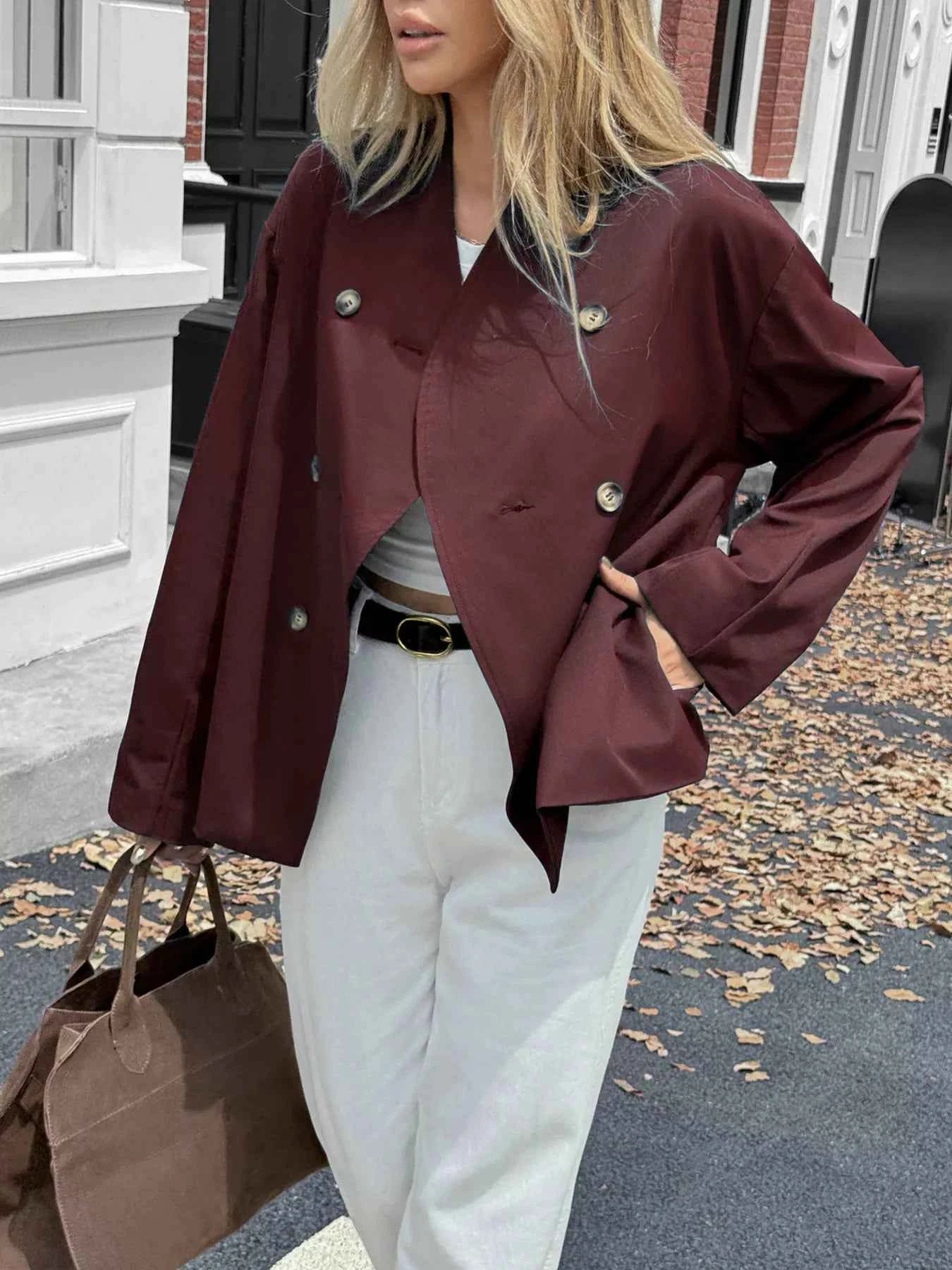 Double-Breasted Long Sleeve Jacket 17045f6a5fc7450b8b1b52597ca3c712-Max-Origin