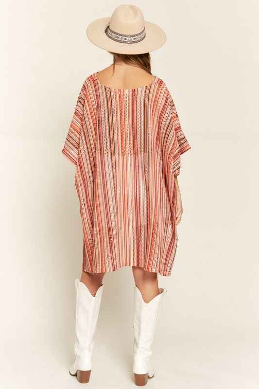 COLORFUL VERTICAL STRIPE PONCHO 17244499_2c768dcf-320c-442e-ba54-29987e0c0363