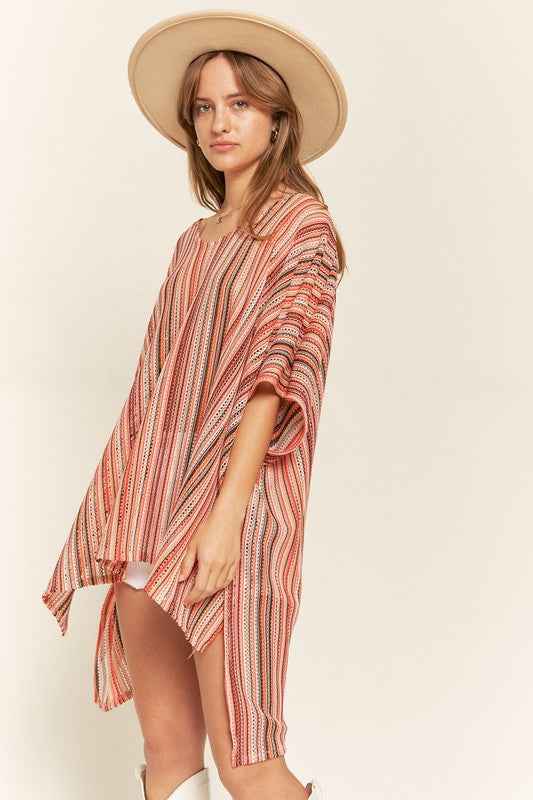 COLORFUL VERTICAL STRIPE PONCHO 17244499_3487cb41-e566-4a04-8d34-b5d4c85dd963