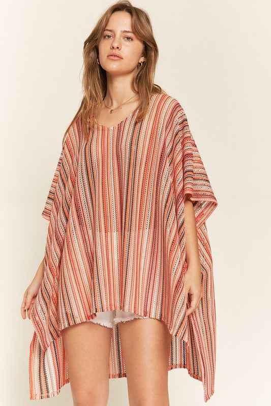 COLORFUL VERTICAL STRIPE PONCHO 17244499_d9149d8f-b878-403f-93e4-d381b23dc237