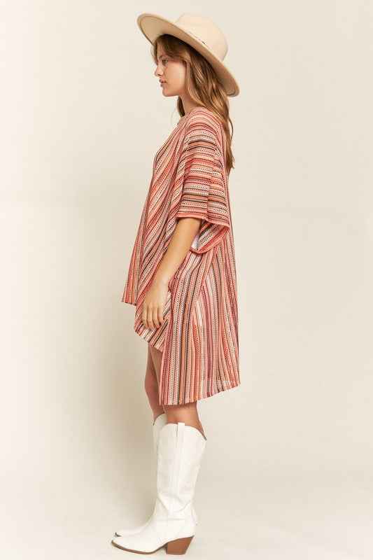COLORFUL VERTICAL STRIPE PONCHO 17244499_dd97e3fe-b93d-46a6-a36b-69085a810276