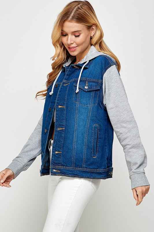 Women's Denim Jacket with Fleece Hoodies 17581866_3841e47d-5874-43a1-aee3-0ed1b67d0907