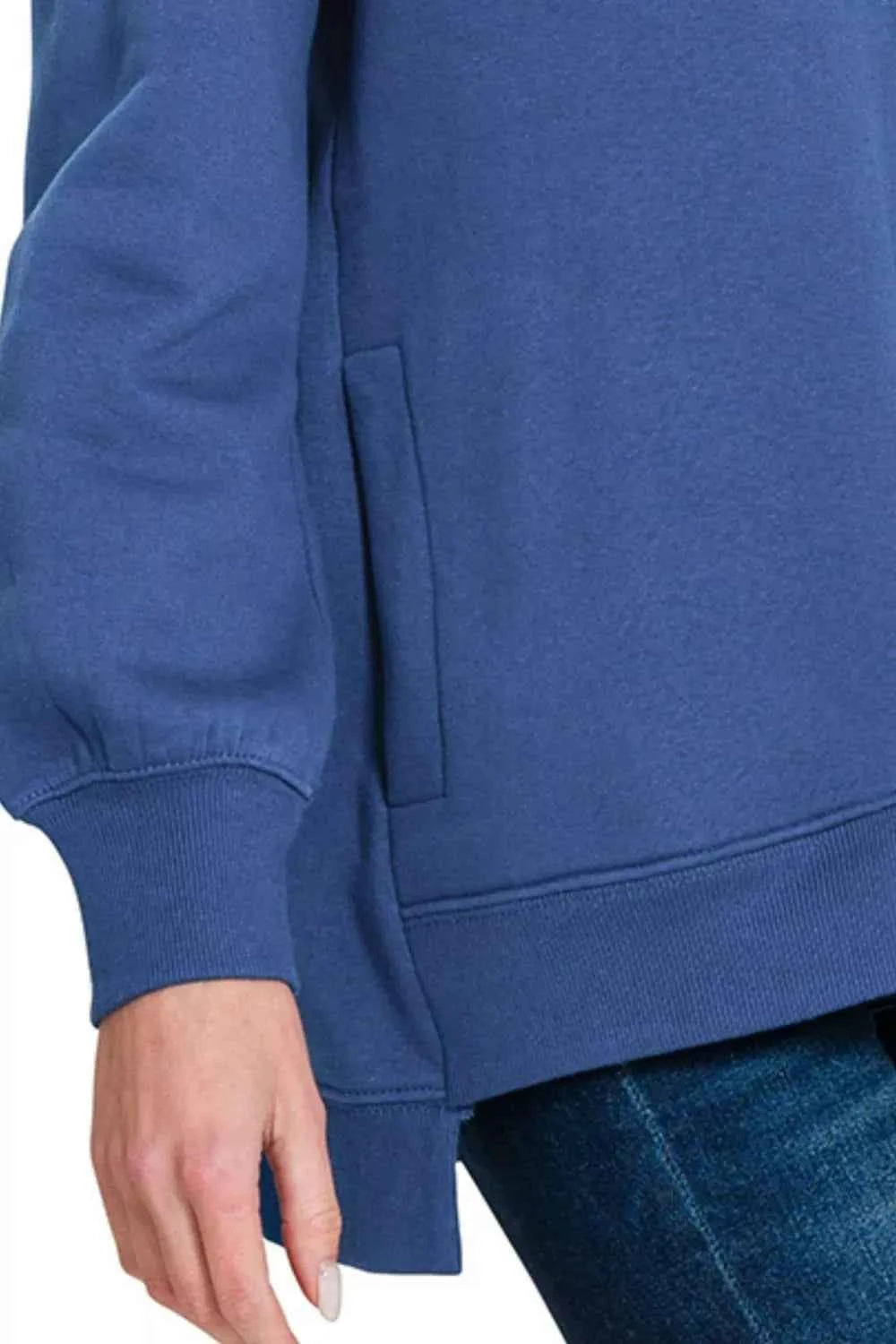 Zenana Fleece Hi-low Boyfriend Sweatshirts with Pockets 1806ed3e-ac1e-42e9-9e38-77250e5b585e-Max-Origin