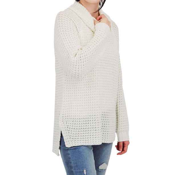 Cowl Neck Oversized Pop-Corn Knit Tunic Sweater Ivory 18398151_9e96e7d0-611e-4d24-8211-d2b7d89701c7