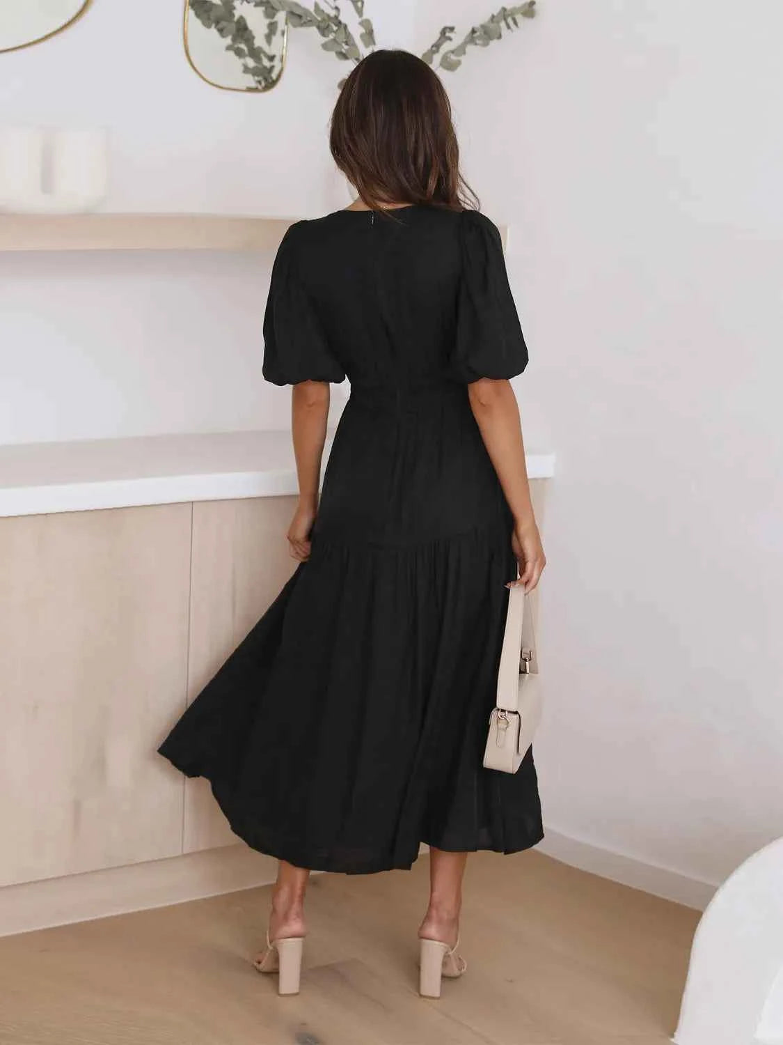 Tiered Surplice Half Sleeve Midi Dress 1922f2c7-9038-4c83-8046-423d34be0753-Max-Origin