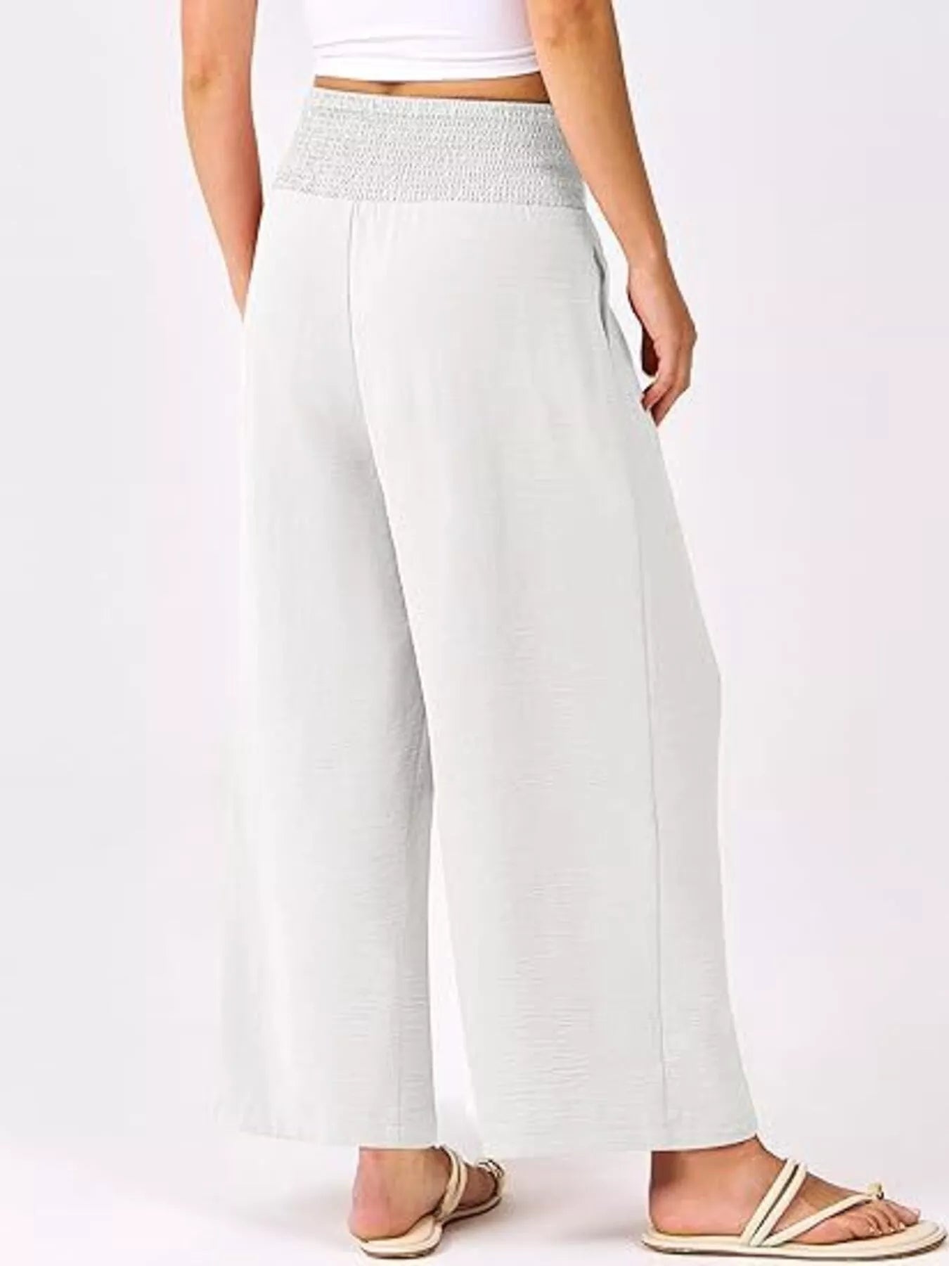 Wide Leg Smocked High Waist Pants 192cc5279dd04c4fbc11cb11b33c7378-Max-Origin
