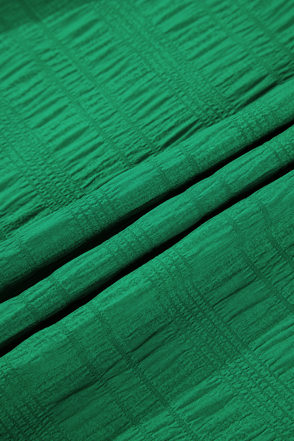 Sail Blue Solid Textured Smocked High Waist Midi Dress 1936c19a5c83a323