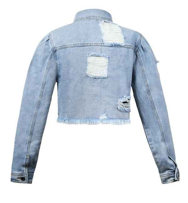 Cropped denim jacket 19462961_f014ea7b-0e83-4160-a2c4-048288c56354
