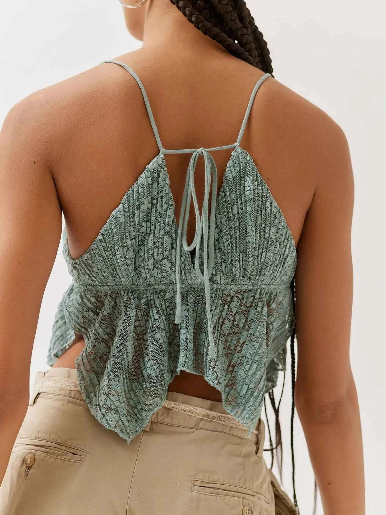 Lace Cropped Cami with Flowy Hem 1a5f56a4-7a70-47bf-a2c1-e0a30519b846-Max-Origin