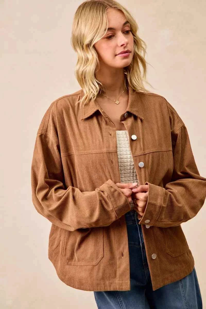 BiBi Corduroy Relaxed Fit Shacket with Back Pleat 1ae8c8b8238844c28b4a0e87fc7c35fa-Max-Origin