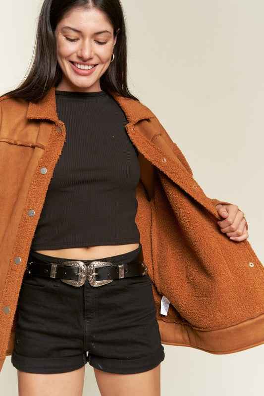 FAUX FUR AND SUEDE JACKET JJO5028P 1bbf27c8-e7c0-4832-aa5c-b555598d077f