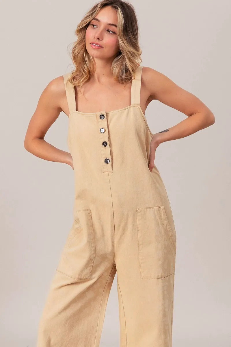 BiBi Washed Denim Buttoned Overall Jumpsuit 1c404d6601794d0083dac7caf1a90dad-Max-Origin