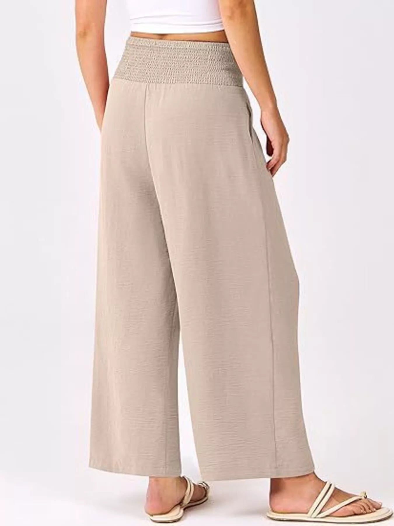 Wide Leg Smocked High Waist Pants 1e42e3ff6580429f869c54038ff9c420-Max-Origin