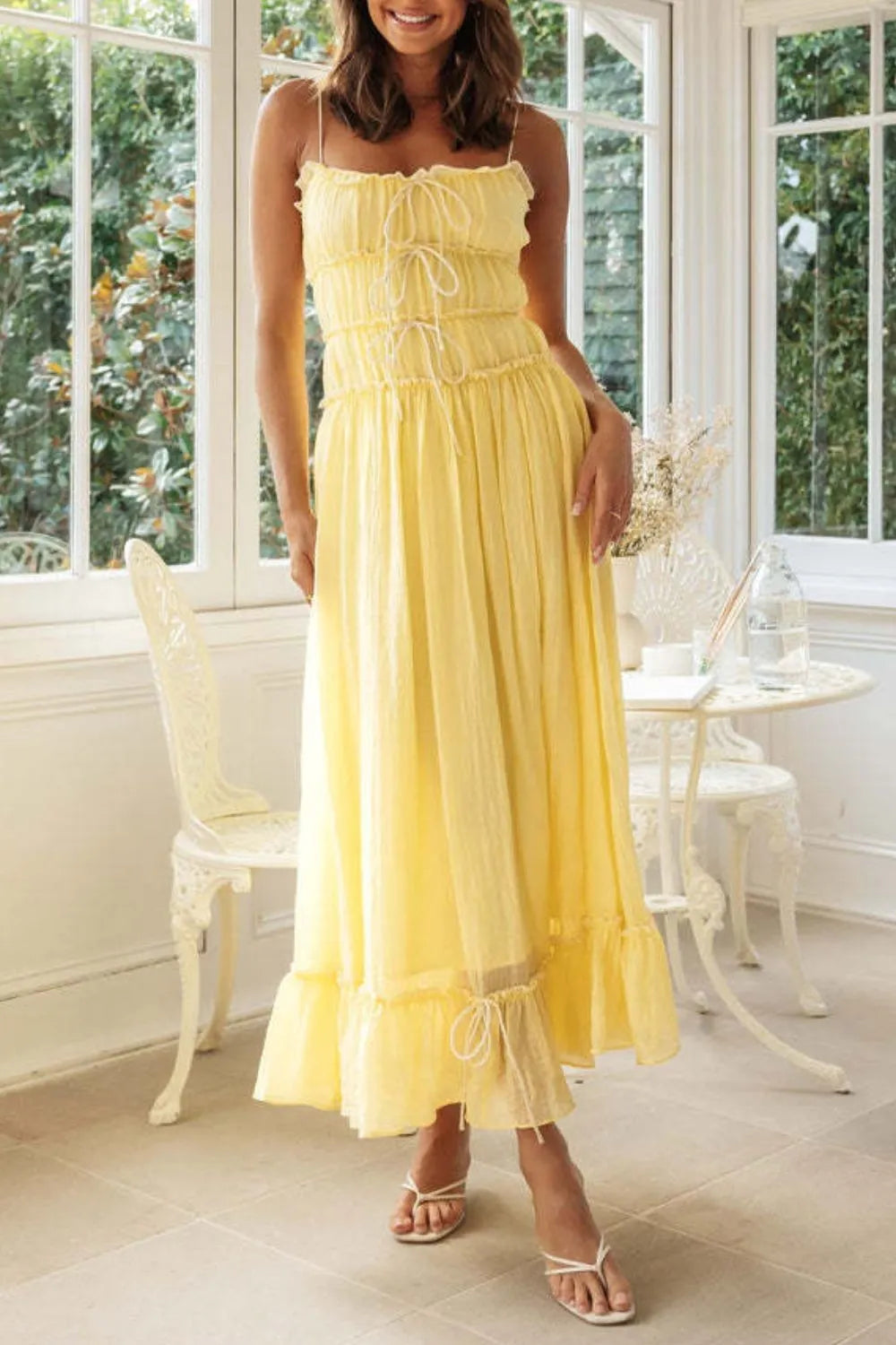 Frill Tied Front Midi Cami Dress 1f0f94a8-2ebe-463e-968d-907bff033a49-Max-Origin