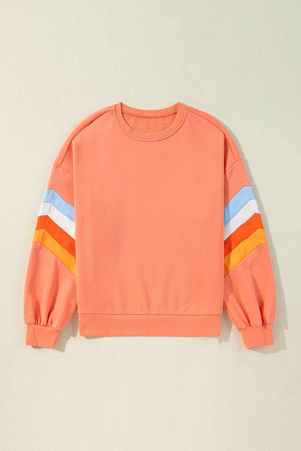 Moonlight Jade Patchwork Drop Sleeve Loose Sweatshirt 1fc21e6910dfb31a