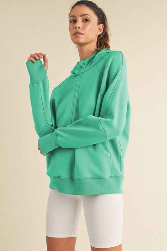 Women's UltraComfy Quarter-Zip Hoodie Mint 20412620_9b0823fa-8299-424b-bc2e-0ed16f117c5a