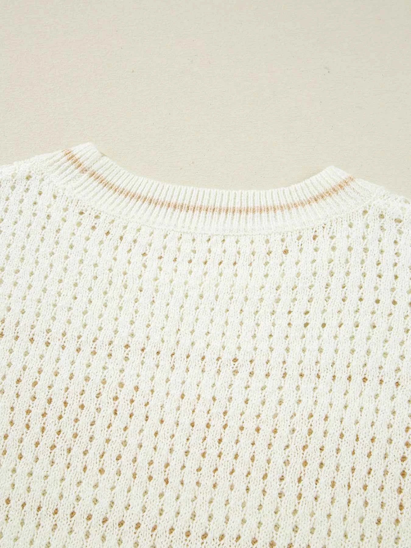 BEACH Hollow Out Knitted Lightweight Dolman Sweater 2045b5fde4464cf9b329fbb993088f34-Max-Origin