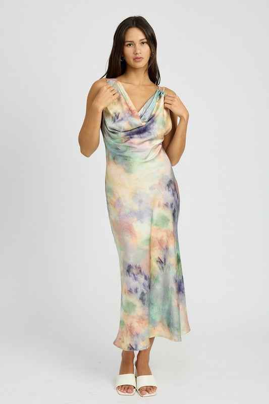 COWL NECK MIDI BIAS DRESS MULTI PEACH 21525090_54e88422-d9f7-4cb9-a8ac-3ac780e581a0