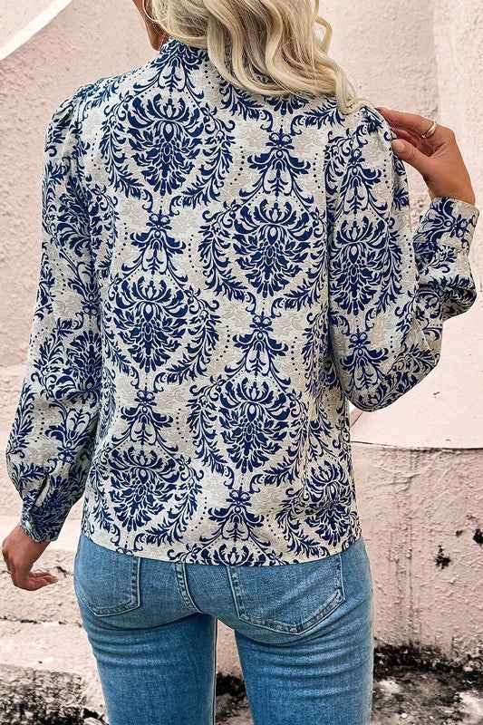 Bohemian Printed Bishop Sleeve Lace Shirt 21749811_0f1a6fa5-a840-44fe-b326-0c9f71592a00
