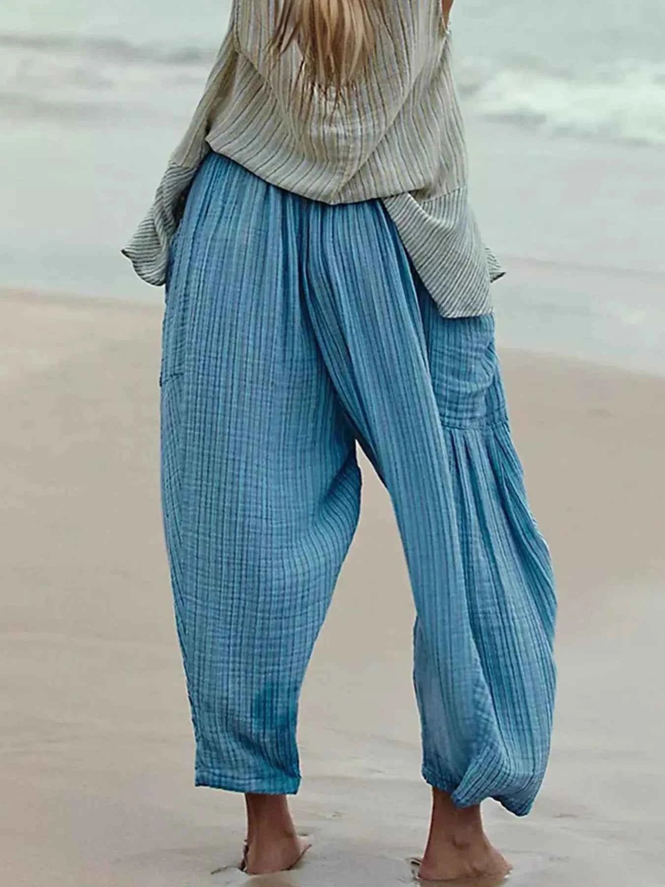 Full Size Striped Wide Leg Casual Pants Plus Size 218c57d1500d4b0684defbaada0f5c41-Max-Origin