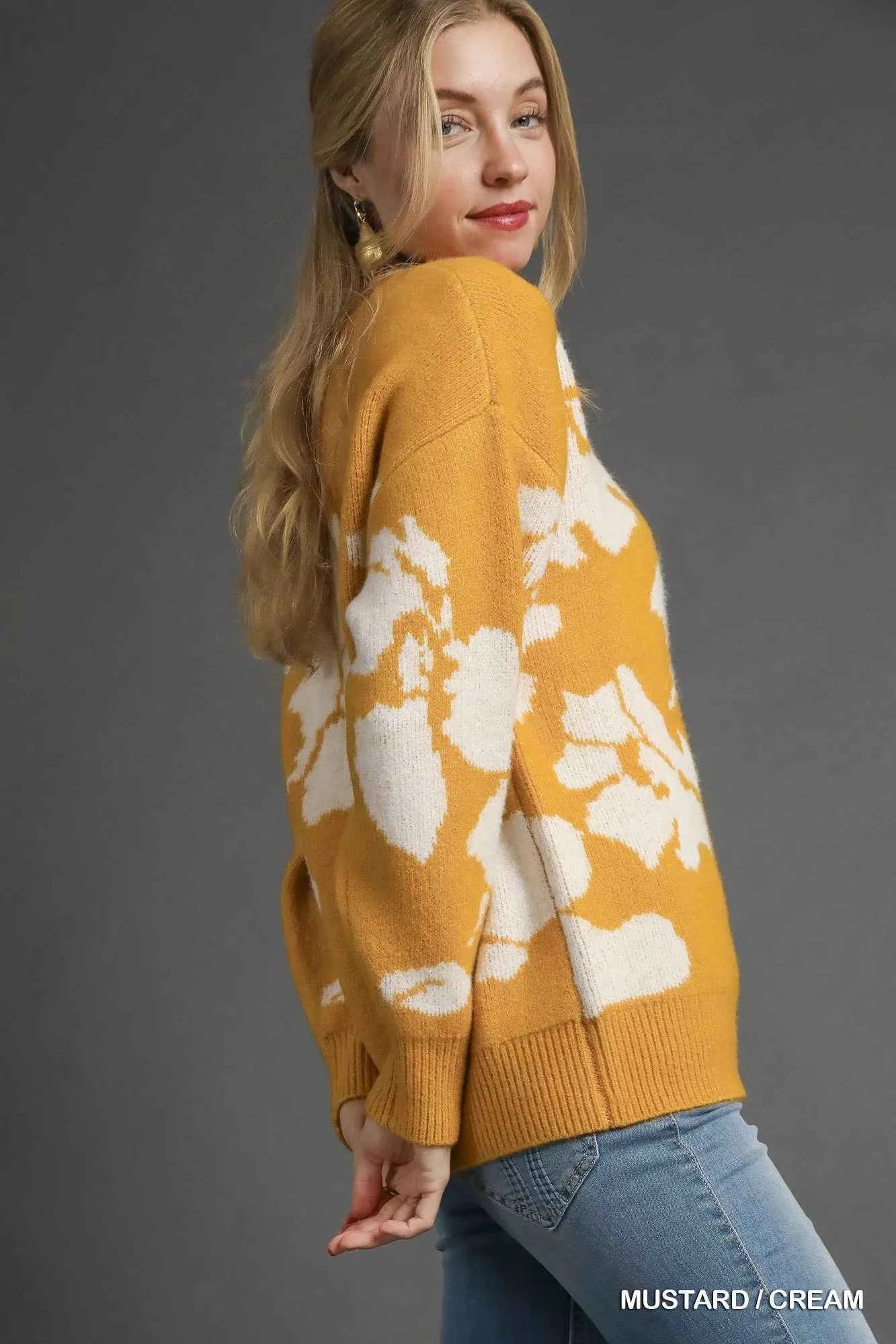 Umgee Floral Long Sleeve Sweater 21907127-8d53-496a-ac80-f59e0abbc227-Max-Origin