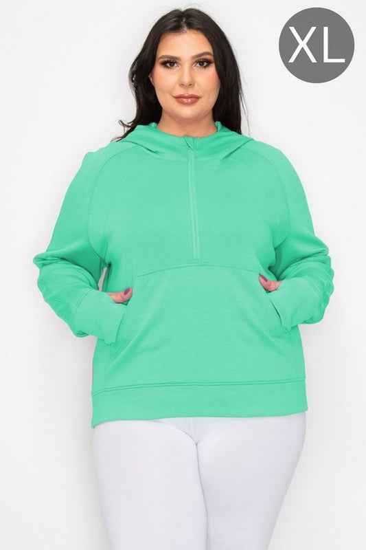 UltraComfy Quarter-Zip Hoodie - XL only Mint XL 21991265_fe4dbe60-81bb-4443-8dcf-2dbcb5353d58