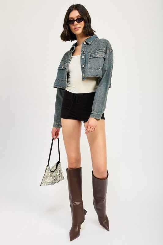 EMBROIDERED DENIM CROP JACKET 22072840_836ba4d9-5db3-4841-9c4b-70b2329f8e4f