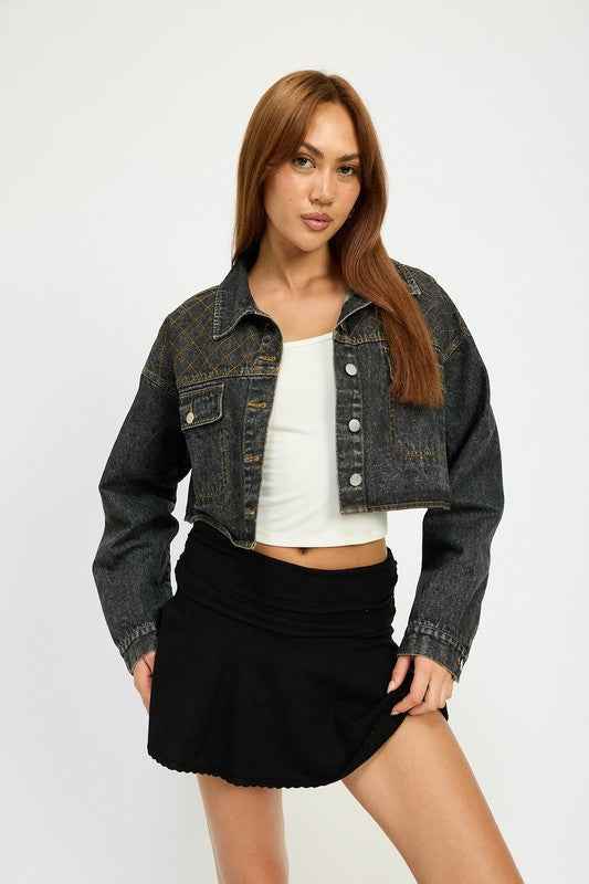 EMBROIDERED DENIM CROP JACKET VINTAGE BLACK 22072840_a2ddc5ca-2424-4115-8938-b8b60e984dce