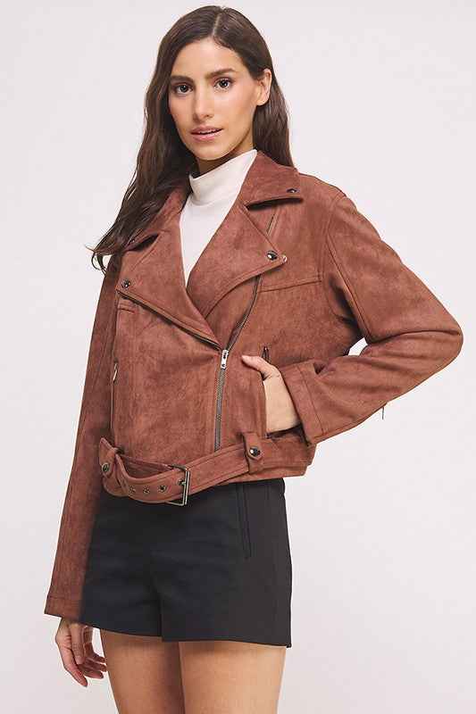 PLUS BELTED LONG SLEEVE ZIPPERED SUEDE MOTO JACKET CHOCOLATE 22158171_a7b70528-3ff5-4c4d-9430-f0a5910a7808