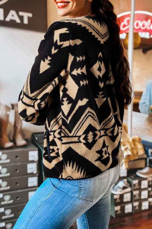 Western Aztec Fleece Half Zip Sweatshirt 22436b66-21dc-4236-9636-c9f758d80099