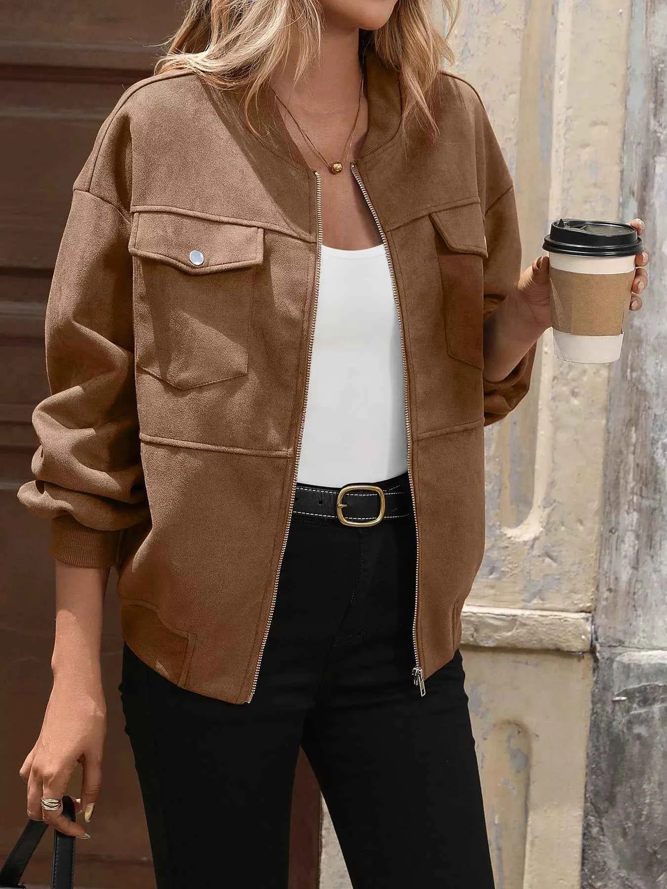 Zip Up Dropped Shoulder Jacket 2256dc3fa3b7444b836ad7a8e768a166-Max-Origin