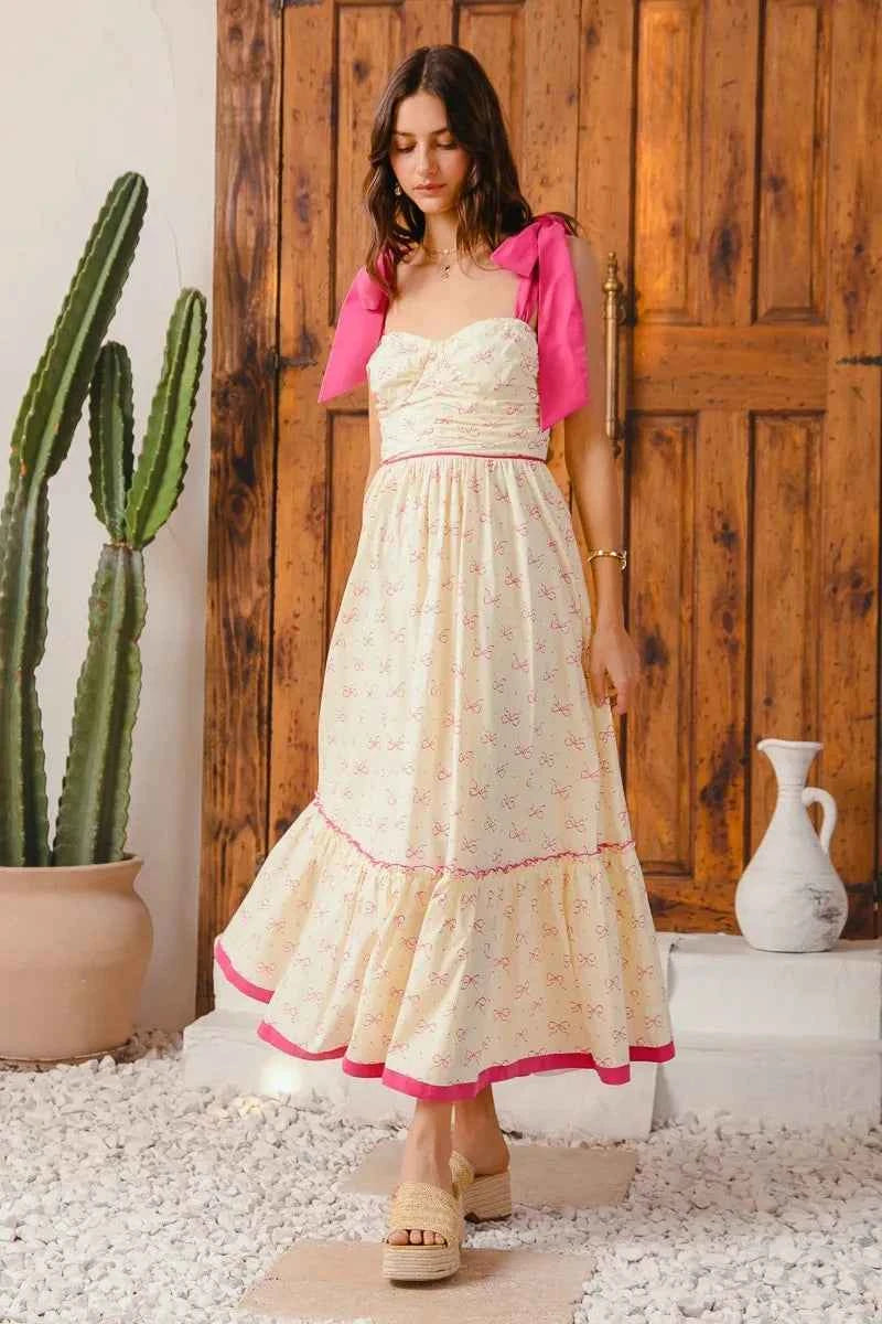 SO ME Ribbon Flowy Maxi Dress with Contrast Trim 22e44359c4f44d6989ecb6264963d84a-Max-Origin